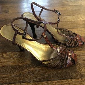 Nine West High Heel Shoes NW Cadacia Size 8.5 Ankle Strap